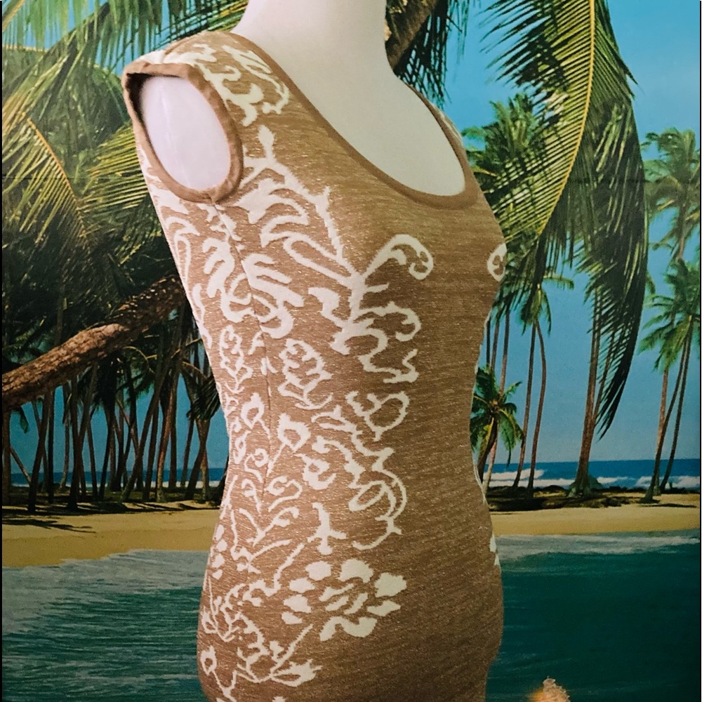 BeBe gold knit dress